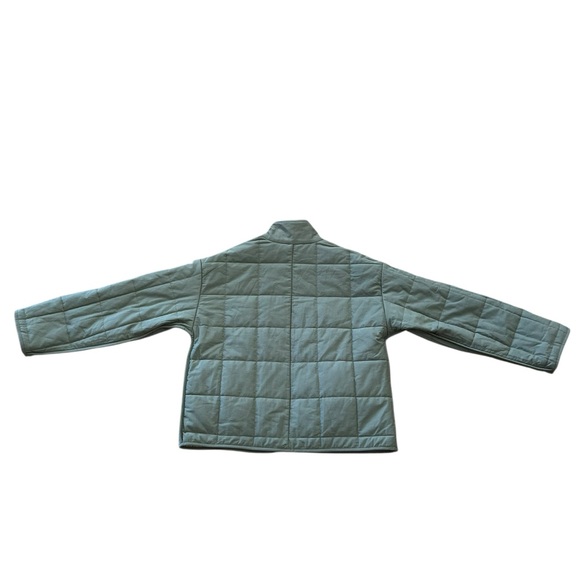 NEW blue b Reversible Light Olive Green Paisley Print Zip Up Quilted Jacket S - Picture 9 of 11